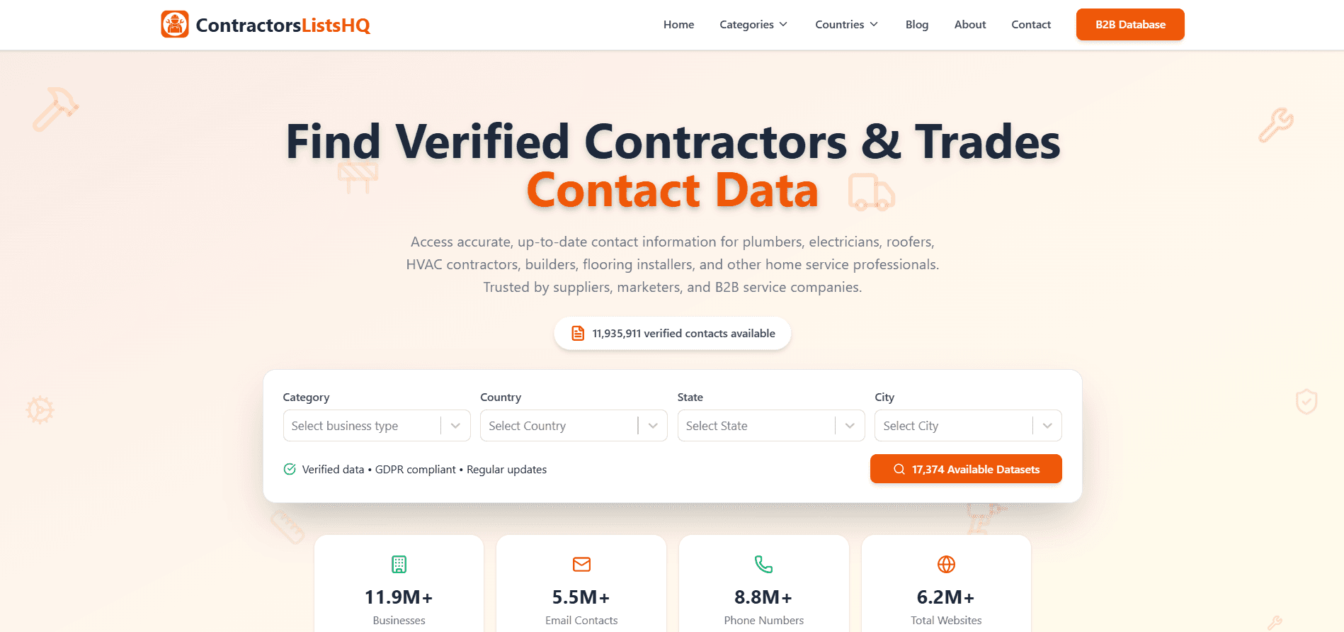 ContractorListsHQ preview